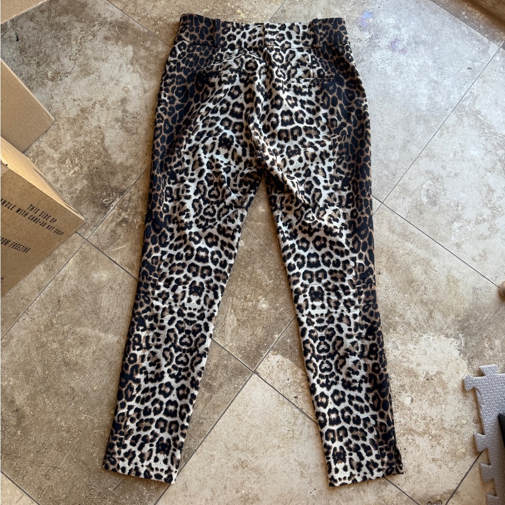 Veronica Beard Leopard Print Straight Trouser Pan… - image 3